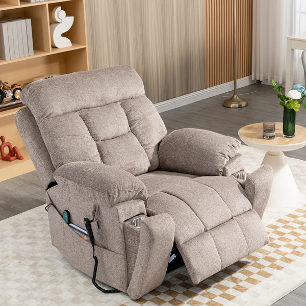 Latitude Run Dual Motor Massage Recliner with Heat Lift Chair for